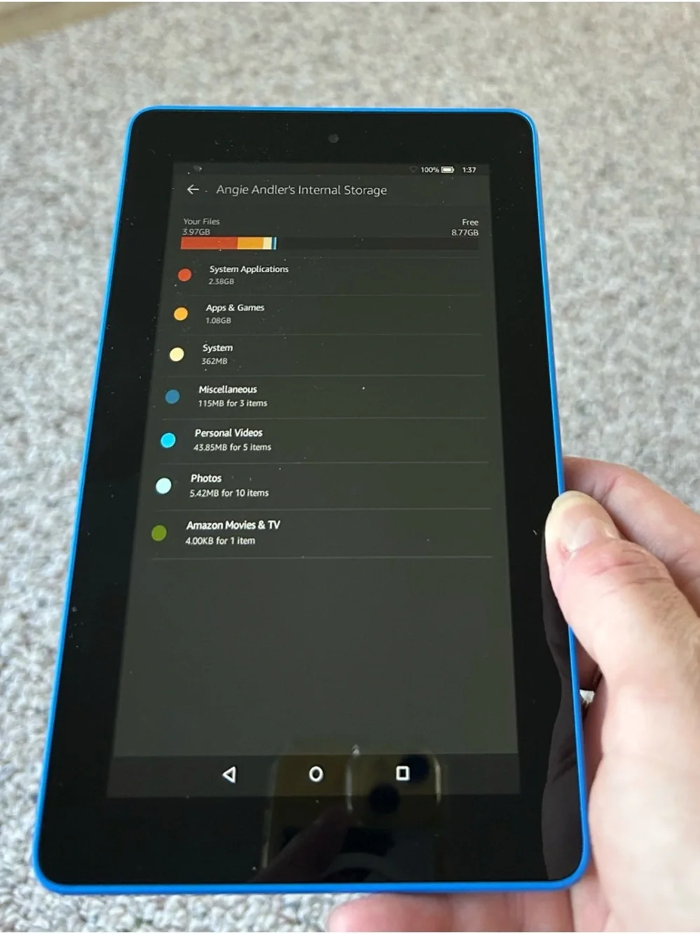 Fire Tablet with Alexa, 7" Display, 16 GB, Blue - Picture 6 of 6